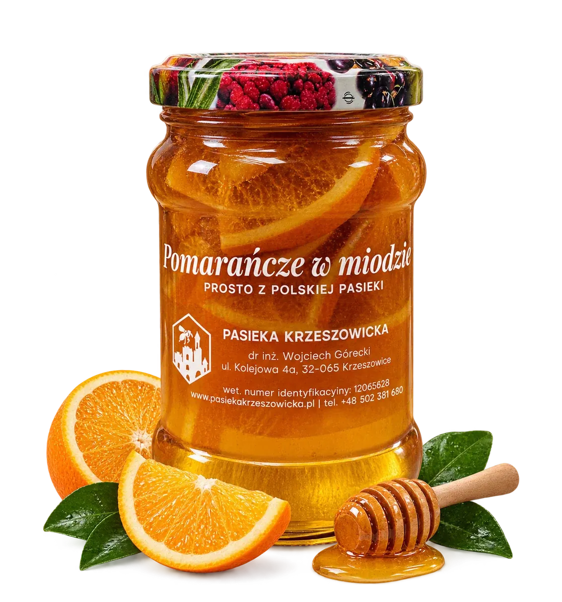 Pomarańcze w miodzie w aranżacji